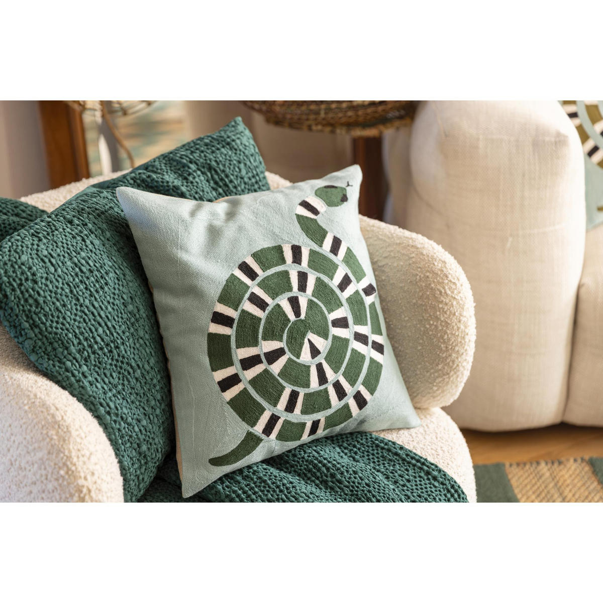 KISSEN Tana abgrund 40 x 65 cm - Blau, Textil (40/65cm) - Vivaraise