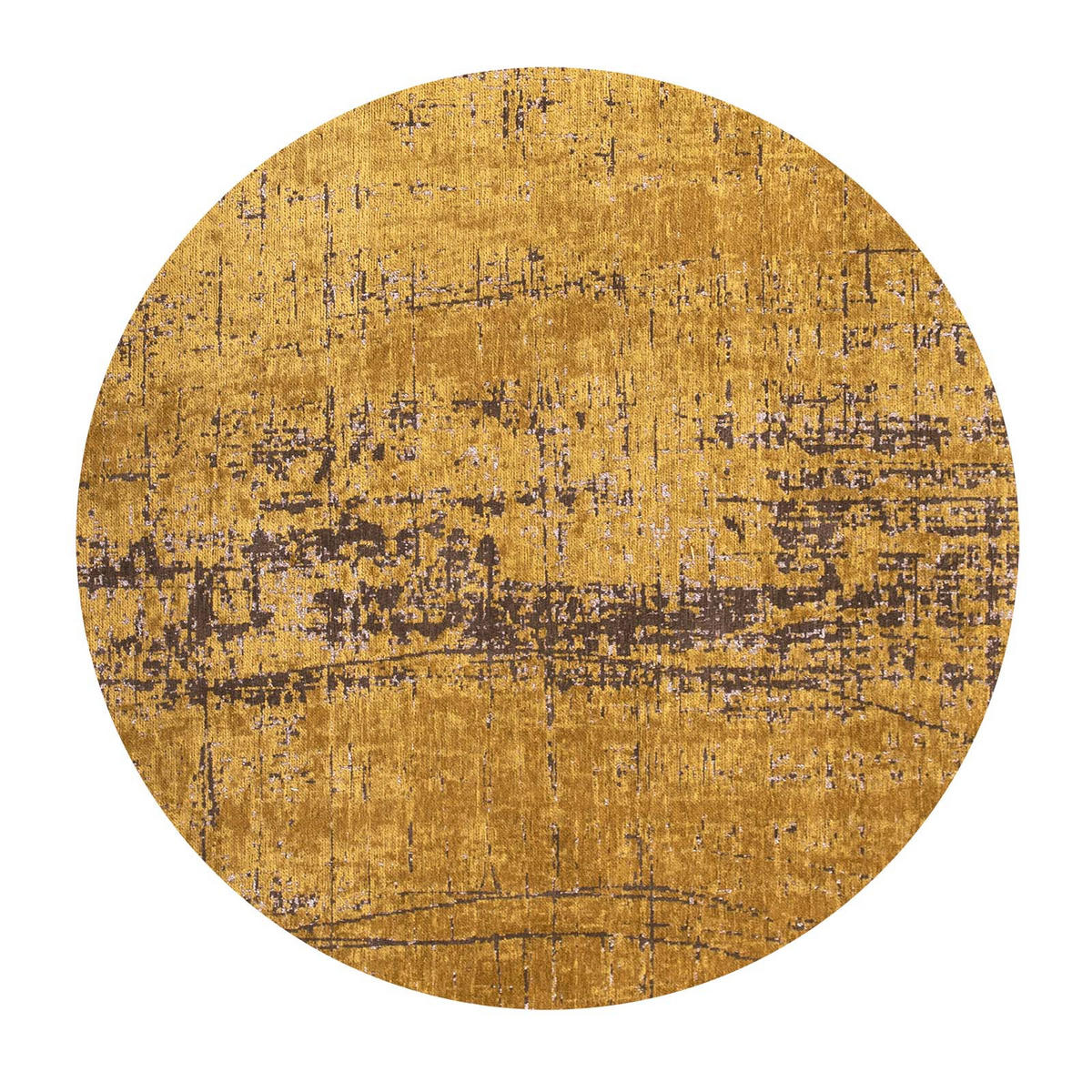 TEPPICH Liberty Gold Mad Men 140/140 cm - Gelb, Textil (140/140cm) - Louis De Poortere