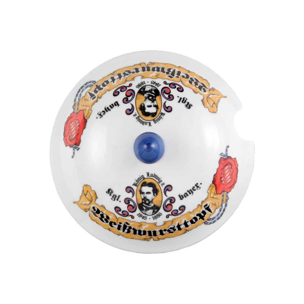 LÖWENKOPFTERRINE MIT DECKEL Compact Bayern bunt 2,1 l - Multicolor, Keramik (1cm) - Seltmann Weiden