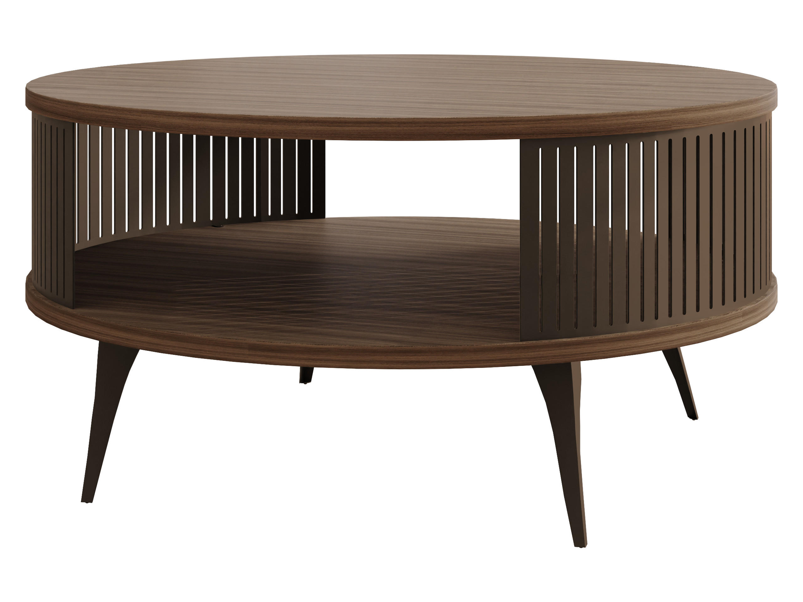 Mirjan24 Couchtisch Braun, Nussbaum 75x30x75 cm