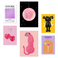 POSTER Set Mit 6 Kaws Moderne KunstA3 & A4 Rahmenlos - Klar, Papier (29/3cm) - Nacnic