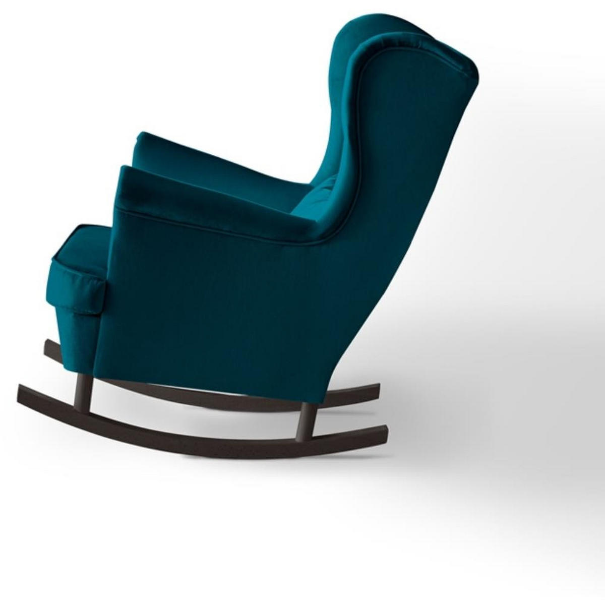 SCHAUKELSTUHL Fabio türkis mit Wenge Beinen - Türkis/Wengefarben, Textil (82/103/108cm) - Beautysofa