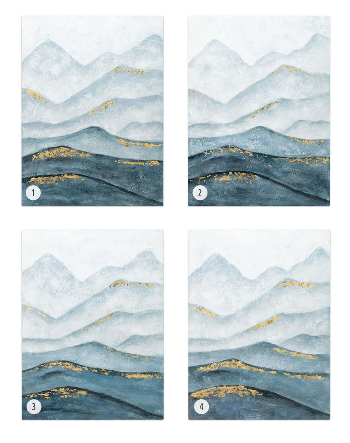 RUČNE MAĽOVANÝ AKRYLOVÝ OBRAZ 75/100 cm, petrolejový, prírodný a botanický motív - petrolejová, drevo/textil (75/100cm) - KUNSTLOFT