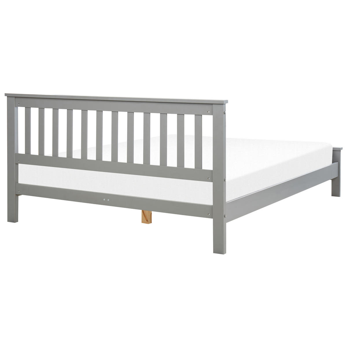 HOLZBETT 160/200cm Grau Mayenne - Grau, Holz (160/200cm) - Beliani