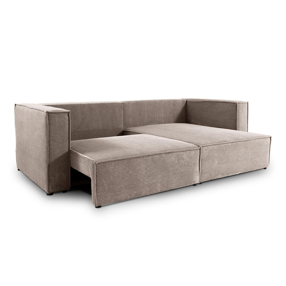 SOFA Jimmy 3 Sitzplätze Taupe - Taupe, Holz (245/77/148cm) - Petits-meubles