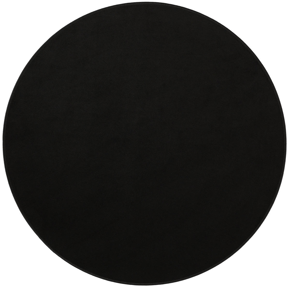 BASIC VELOURS TEPPICH CARLA RUND - Schwarz, Textil (133/133cm) - Snapstyle