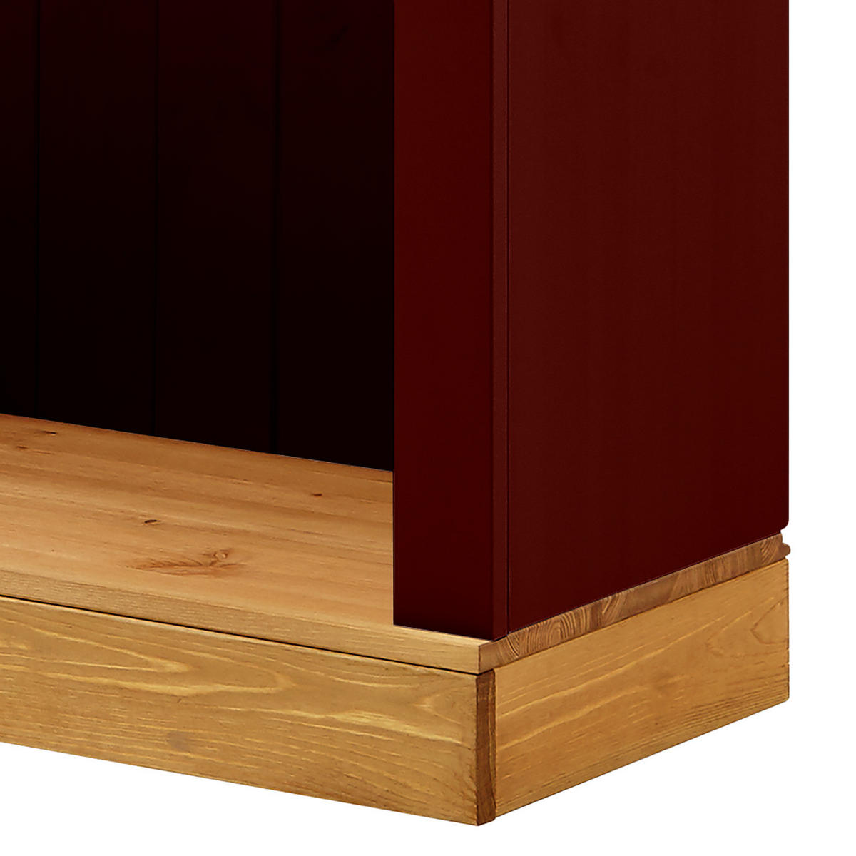 REGAL - Kiefer massiv - Rot/Kieferfarben, Holz (108/202/38cm) - home24