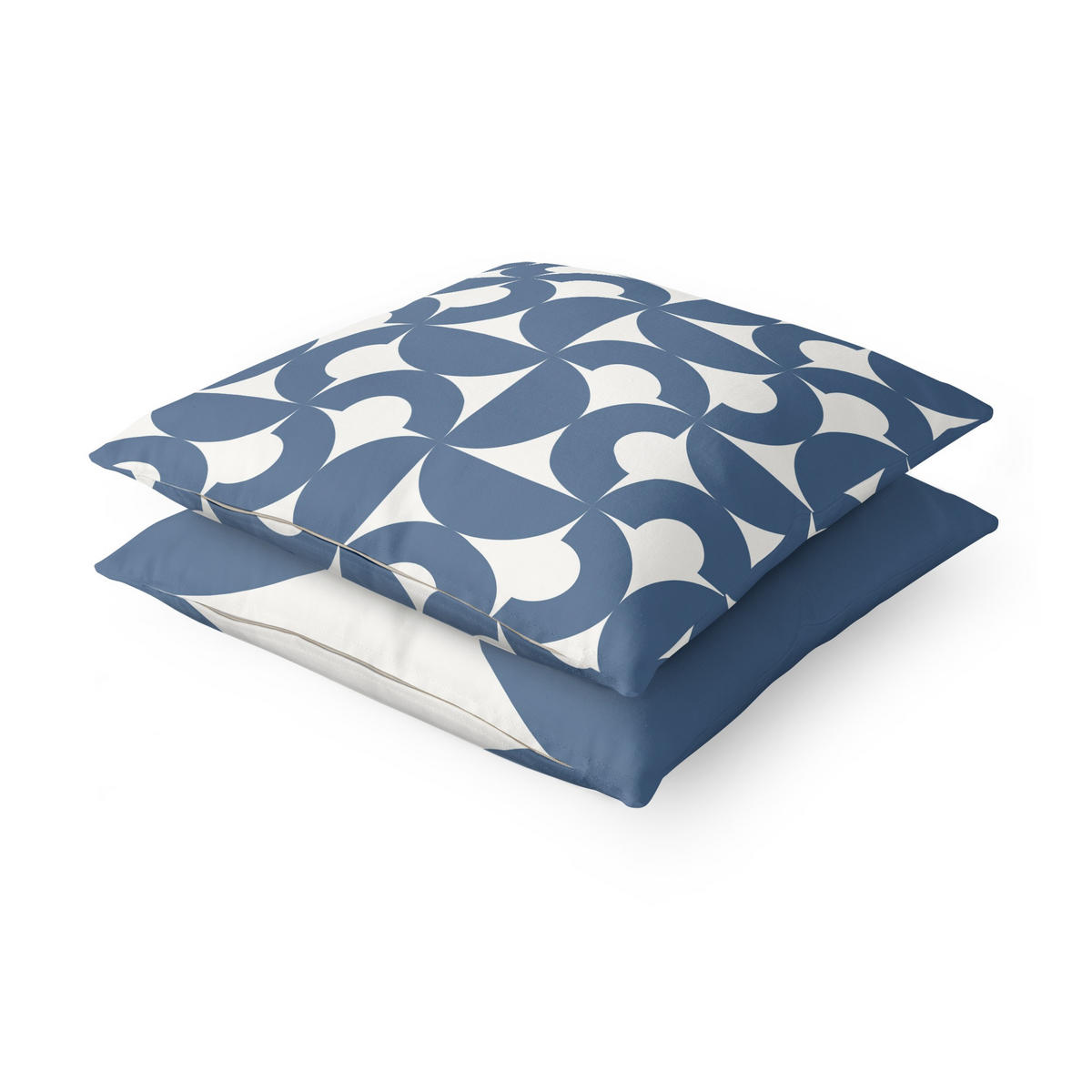 DEKOKISSEN 2er-Set Modernes Muster Duo III 50/50 cm - Blau, Textil (50/50cm) - Bilderwelten