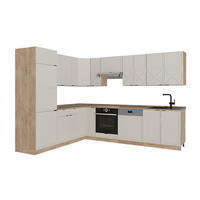 ECKKÜCHE Fame-Line, GrauBeige/Goldkraft Eiche, 287 x 227 cm, AP Eiche - Greige/Eichefarben, Holzwerkstoff (287/206.8/60cm) - Vicco