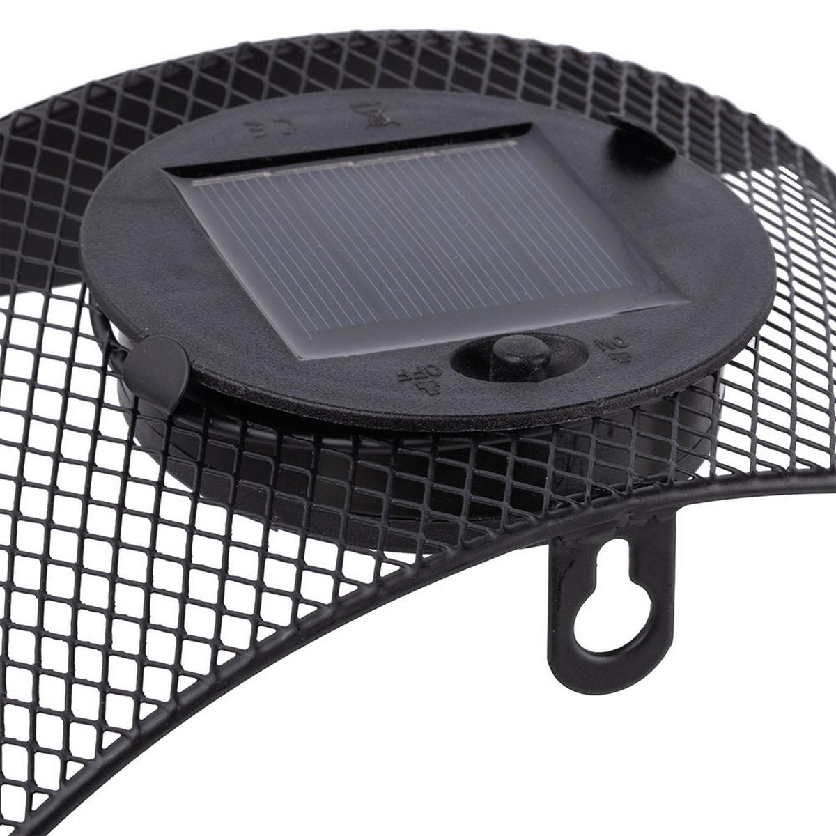 AUSSEN-WANDLEUCHTE LED Solar Metall Schwarz Pflanzgefäß - Schwarz, Metall (12/25/25cm)