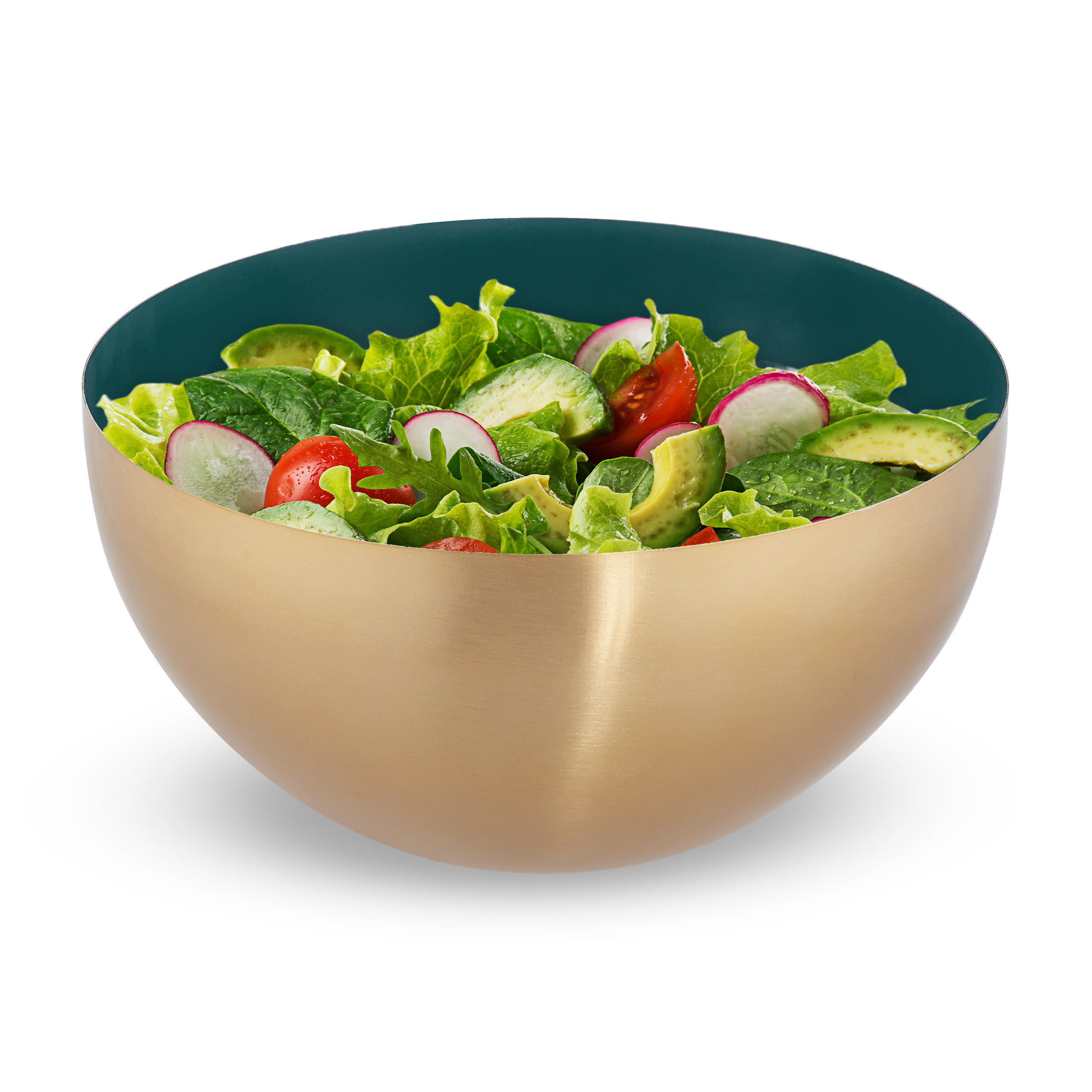 SALATSCHÜSSEL - Multicolor, Metall (25/25/12.5cm) - Relaxdays