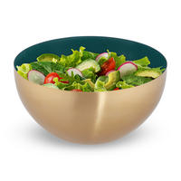 SALATSCHÜSSEL - Multicolor, Metall (25/25/12.5cm) - Relaxdays