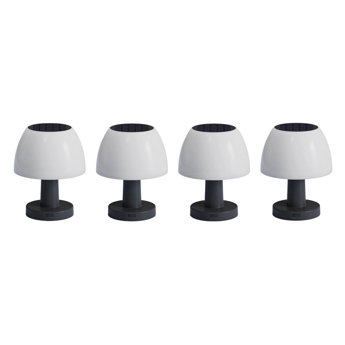 SOLARTISCHLAMPE 4er-set LUMINA weiß - Weiß, Kunststoff (15.3/15.3/13.5cm) - Lumisky