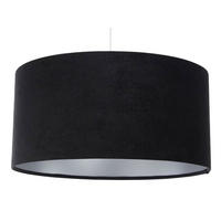 HÄNGELEUCHTE Schwarz 50/25 cm - Silberfarben/Schwarz, Kunststoff (50/0.6/25cm) - ONZENO