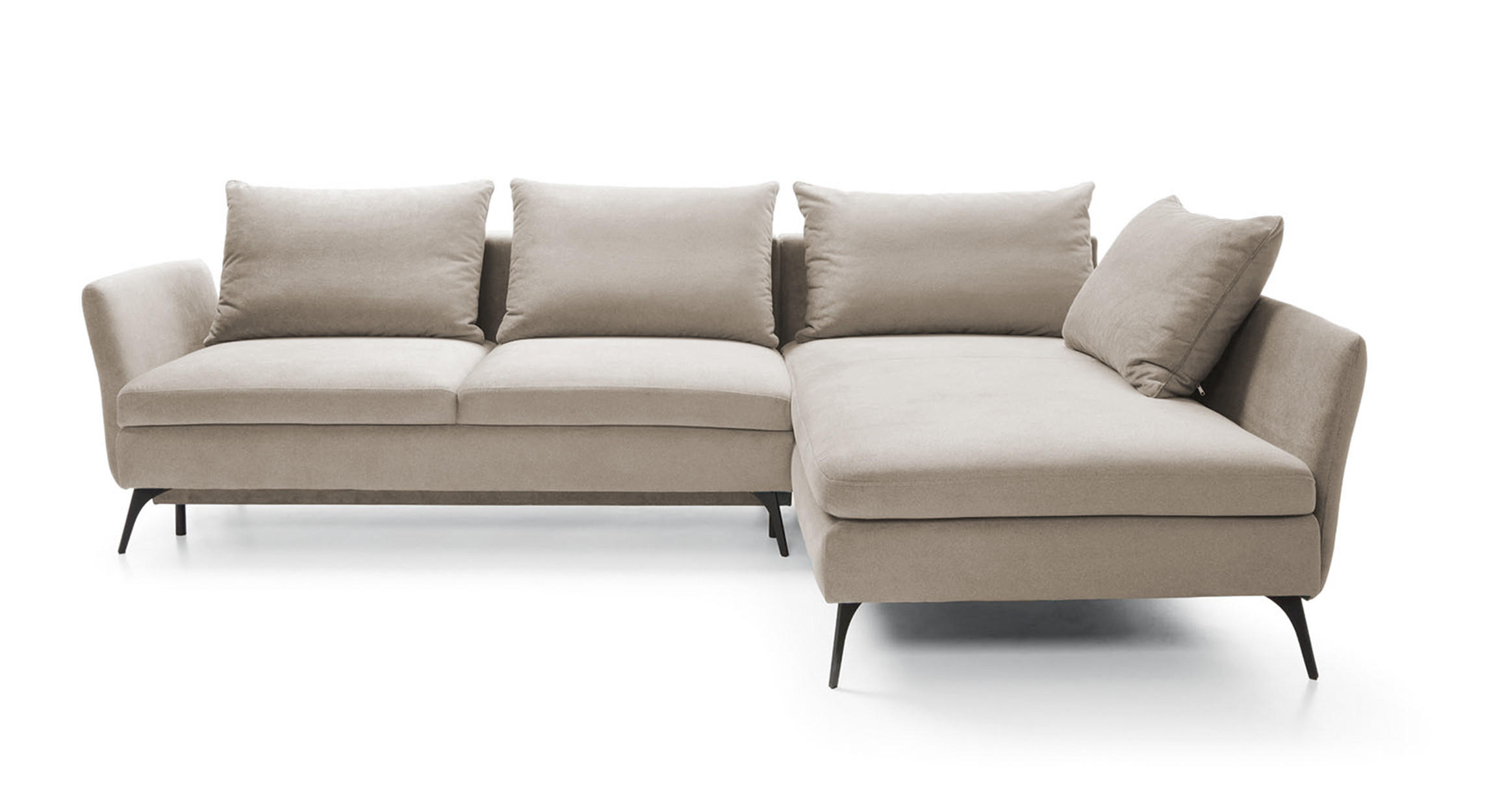ECKSOFA Demisbal Beige mit Bettkasten - Beige, Textil (282/182cm) - Selsey