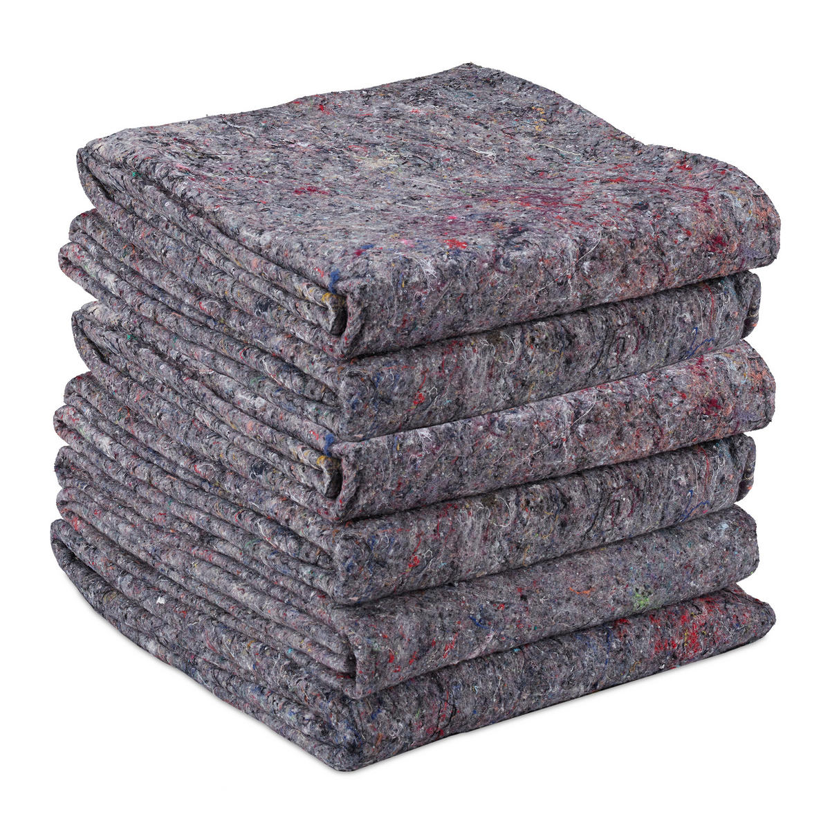 6XUMZUGSDECKE - Grau, Kunststoff/Textil - Relaxdays