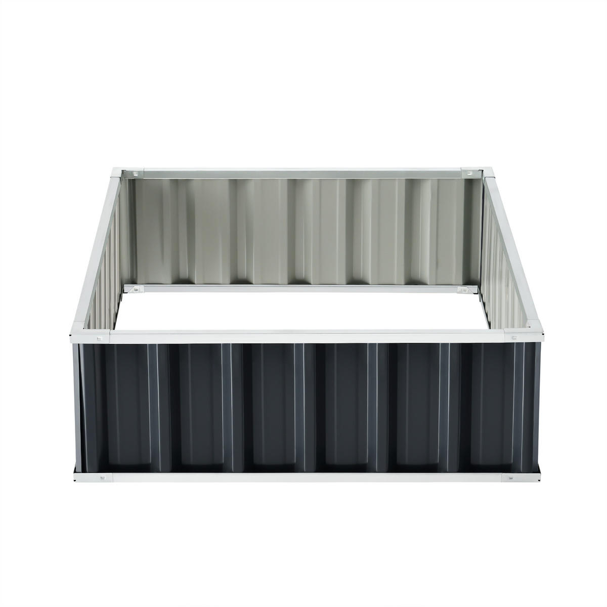 PFLANZBEET Zevenaar - Anthrazit, Metall (118/30/90cm) - [en.casa]