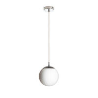 PENDELLEUCHTE LUNA 20 Opalglas 11 W - Chromfarben, Metall (30/30/120cm) - Rendl