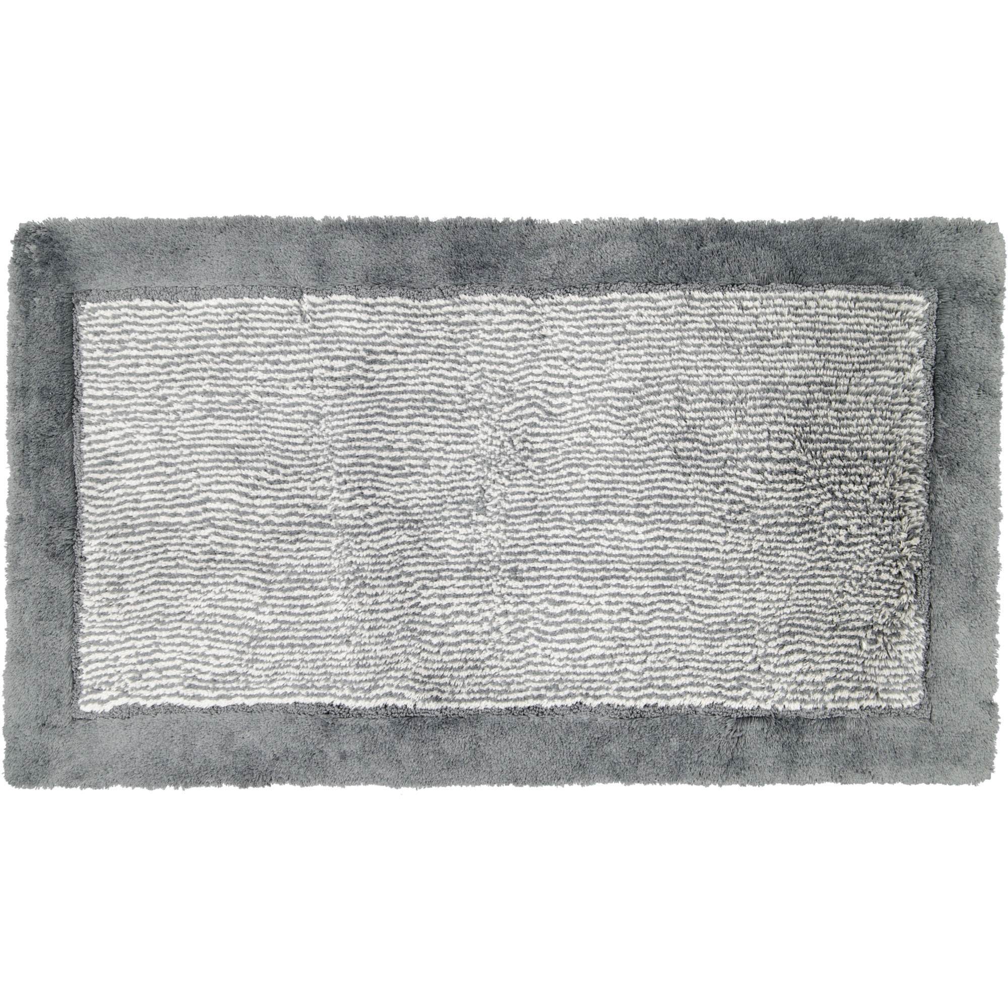 BADTEPPICHE LUXURY HOME TWO-TONE 590 SCHIEFER - 77 - Grau, Textil (70/120cm) - Cawö