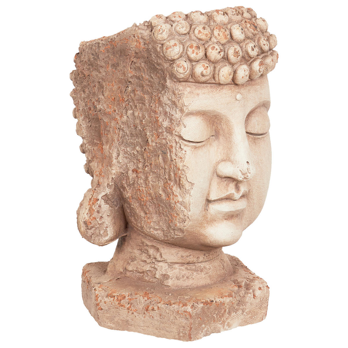 BLUMENTOPF Beige Butomus - Beige, Stein (46cm) - Beliani