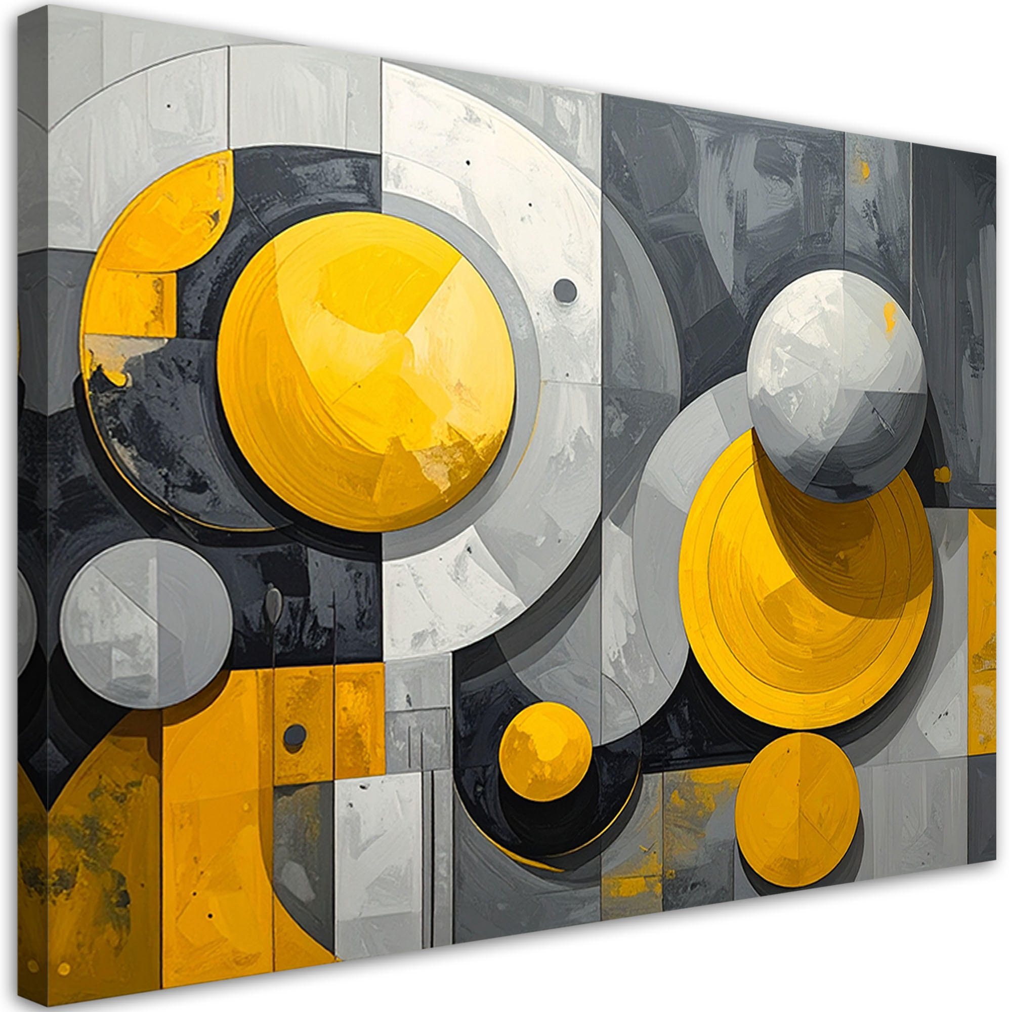 Feeby Leinwandbild, Gelb 90x60 cm