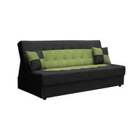 SOFA POLO mit Schlaffunktion SAWANA 14+35 mit Stauraum - Grün, Textil (80/96/192cm) - Bedante