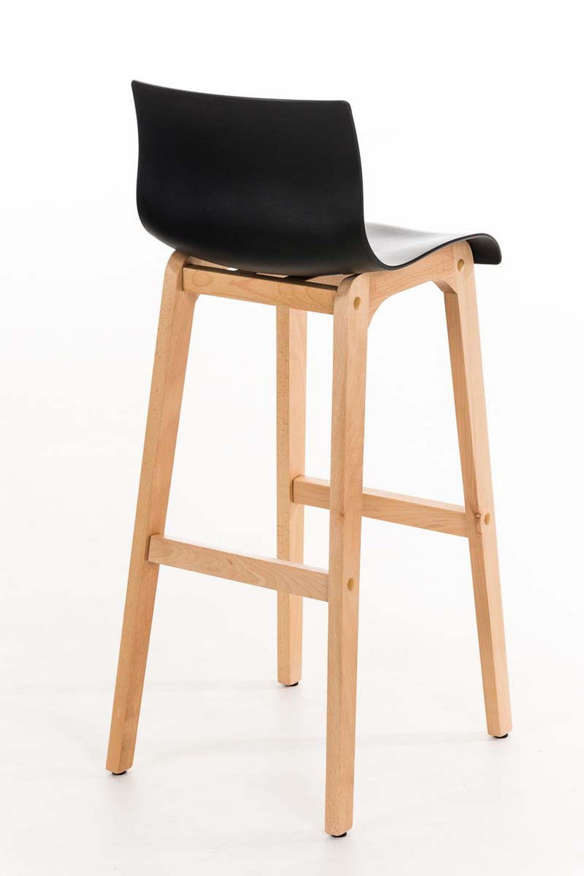 BARHOCKER DELHI Schwarz Holz - Schwarz, Holz (41/101/46cm) - DELUKE