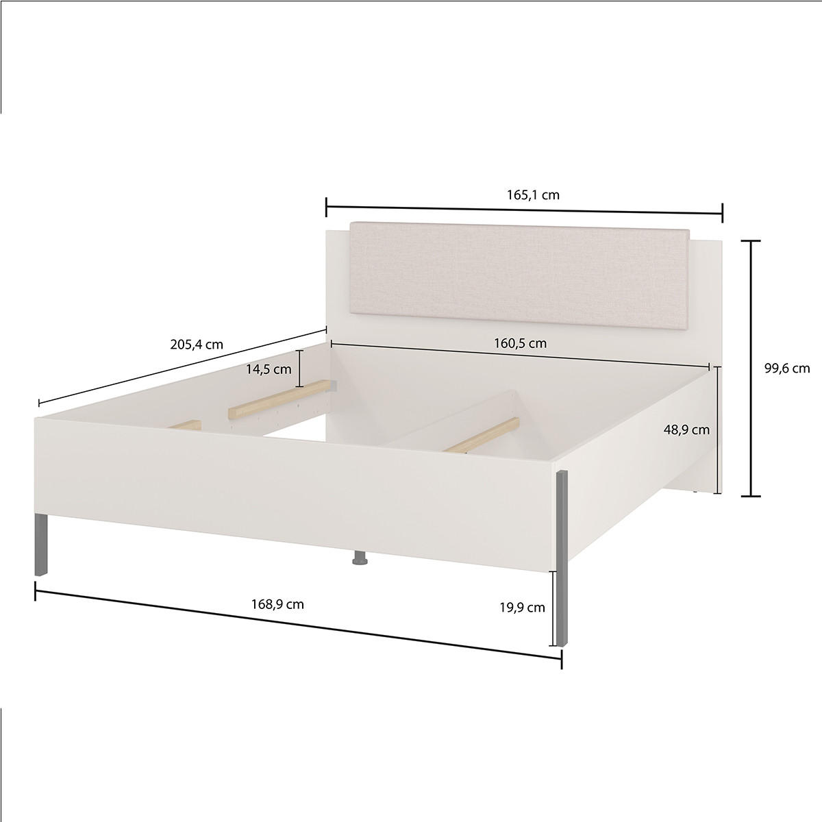 POSTEL 160/200 Bérénice Kašmír - béžová, kompozitní dřevo (160/200cm) - Petits-meubles