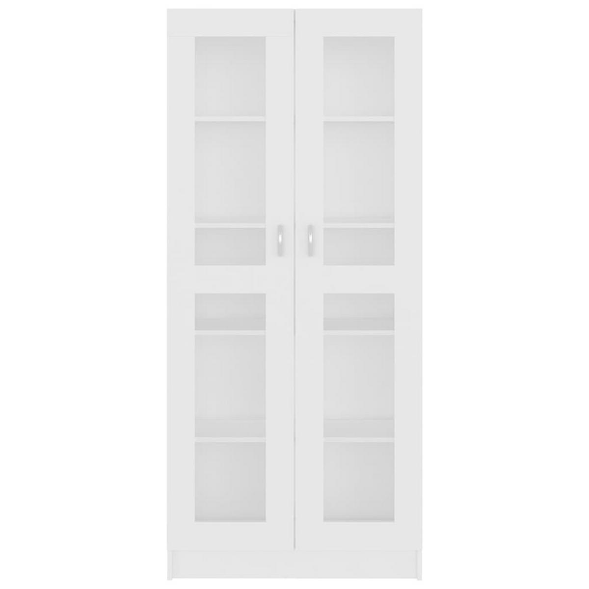 VITRINENSCHRANK Weiss 82,5/30,5/185 Cm Holzwerkstoff - Weiß, Holzwerkstoff (30.5/185/82.5cm) - vidaXL
