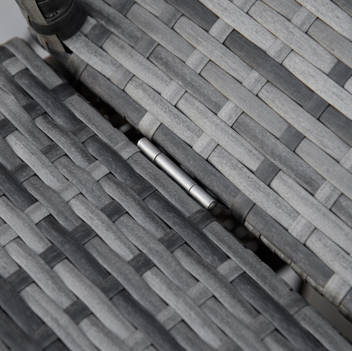 SONNENLIEGE aus PE-Rattan 195x65x40 cm in Grau mit Baldachin - Grau, Metall (65/40/195cm) - Modfu