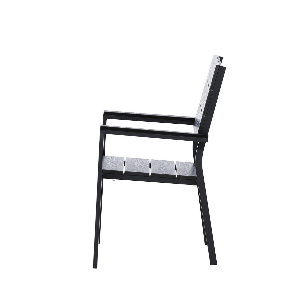 GARTENSTUHL - Schwarz - Aluminium - 58 x 90 x 60 cm - Schwarz, Metall (58/90/60cm) - home24