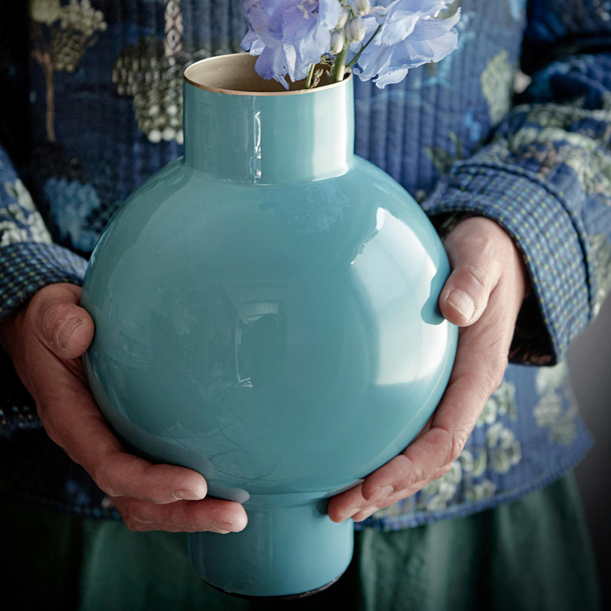 VASE Metal small sea grün 18x24 cm - Hellgrün, Metall (24cm) - Pip Studio