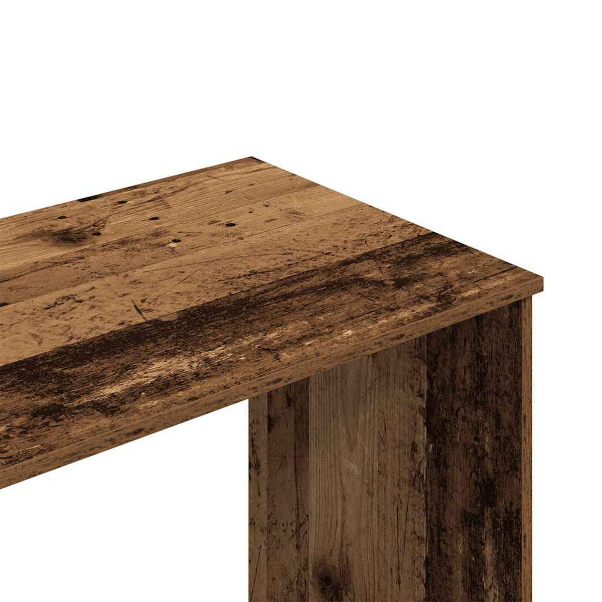 SCHREIBTISCH Modern mit 3 Schubladen 102/76/50 cm aus Holzwerkstoff Altholz-Optik Dekor - Graubraun, Holz (76/102/50cm) - vidaXL