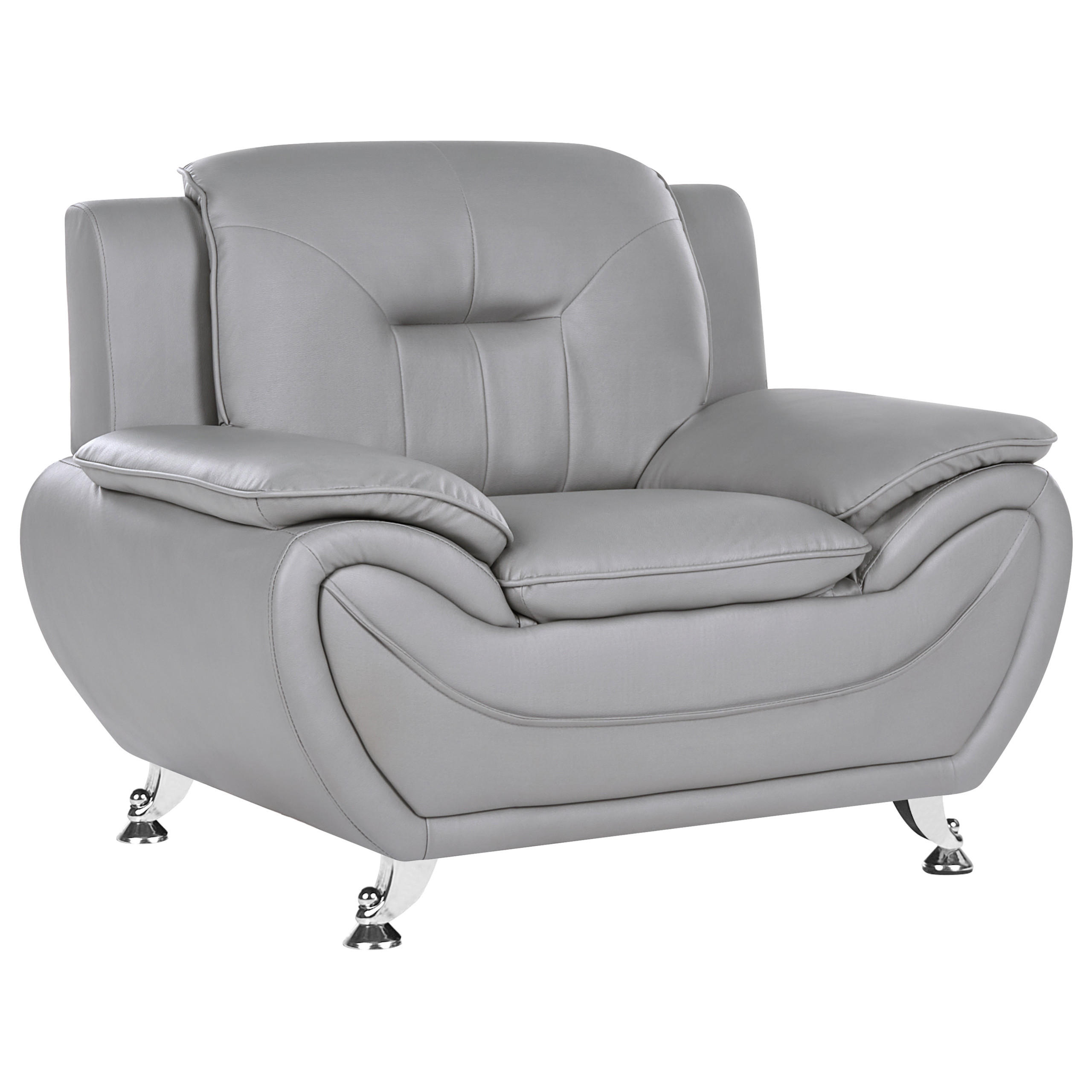 Beliani Sessel Dunkelgrau, Silber 111x86x78 cm