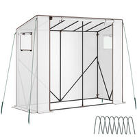FOLIENGEWÄCHSHAUS Anton, 200 x 77 x 170 cm, inklusive Befestigungsmaterial, transparent - Transparent, Kunststoff (200/170/77cm) - tectake