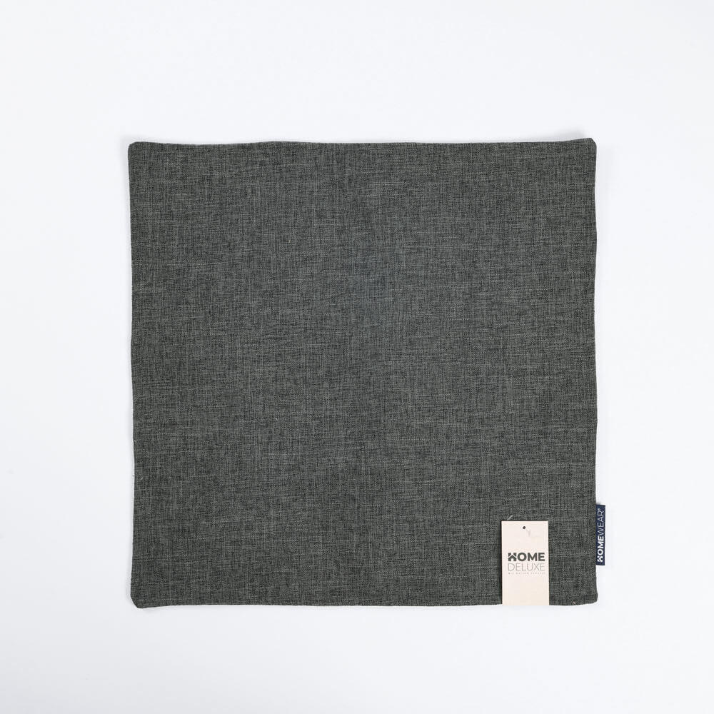 KISSENBEZUG CHARM - Anthrazit, ohne Kissenfüllung - Anthrazit, Kunststoff (50/50cm) - Home Deluxe