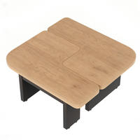 COUCHTISCH DE-003 LED Buchefarben/Schwarz - Buchefarben, Holzwerkstoff (73/103/19cm) - ComfortXL