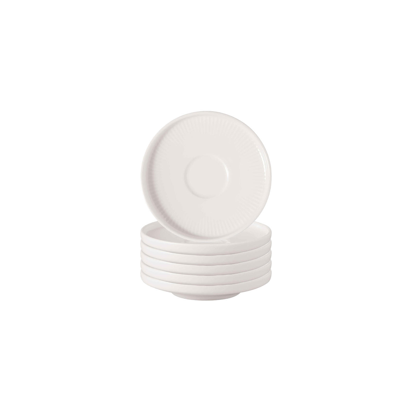 ESPRESSOUNTERTASSEN Afina weiß ø 11,6 cm 6er Set - Weiß, Keramik (11.6cm) - Villeroy & Boch