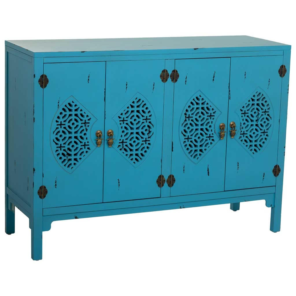 SIDEBOARD aus Holz 120x40x87 cm - Blau, Holz (120/86.5/40cm) - Wanderlust