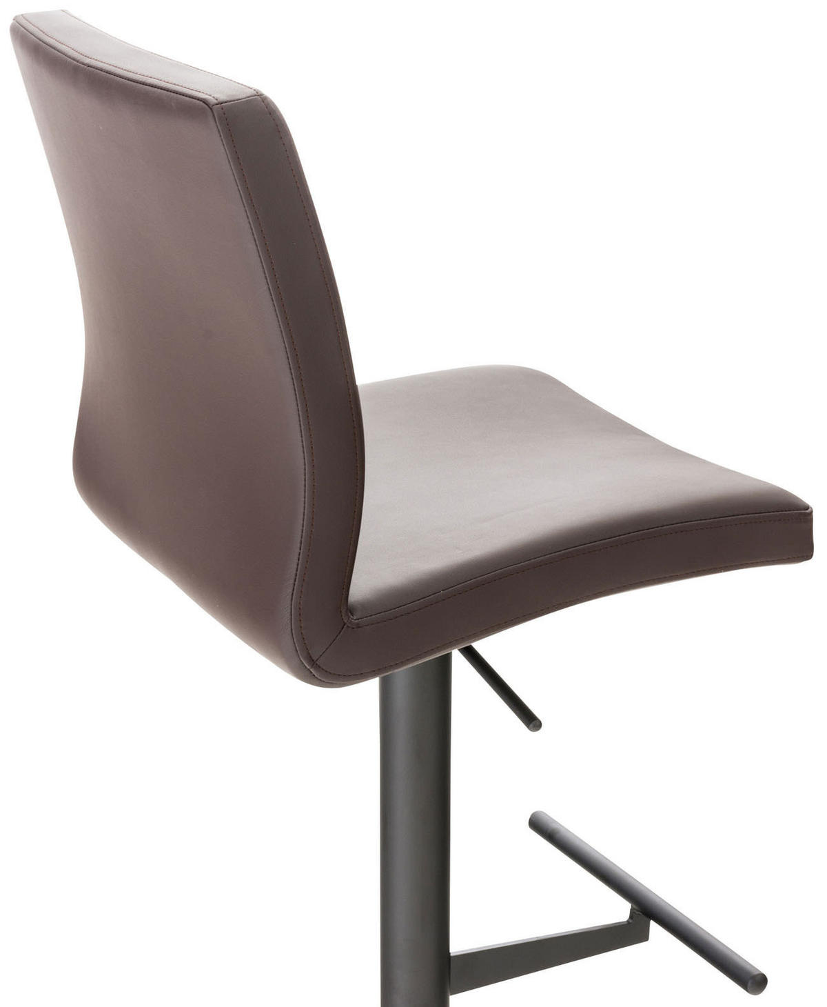 BARHOCKER 2er Set Lederlook Braun - Schwarz/Braun, Textil/Metall (40/93/49cm) - CLP