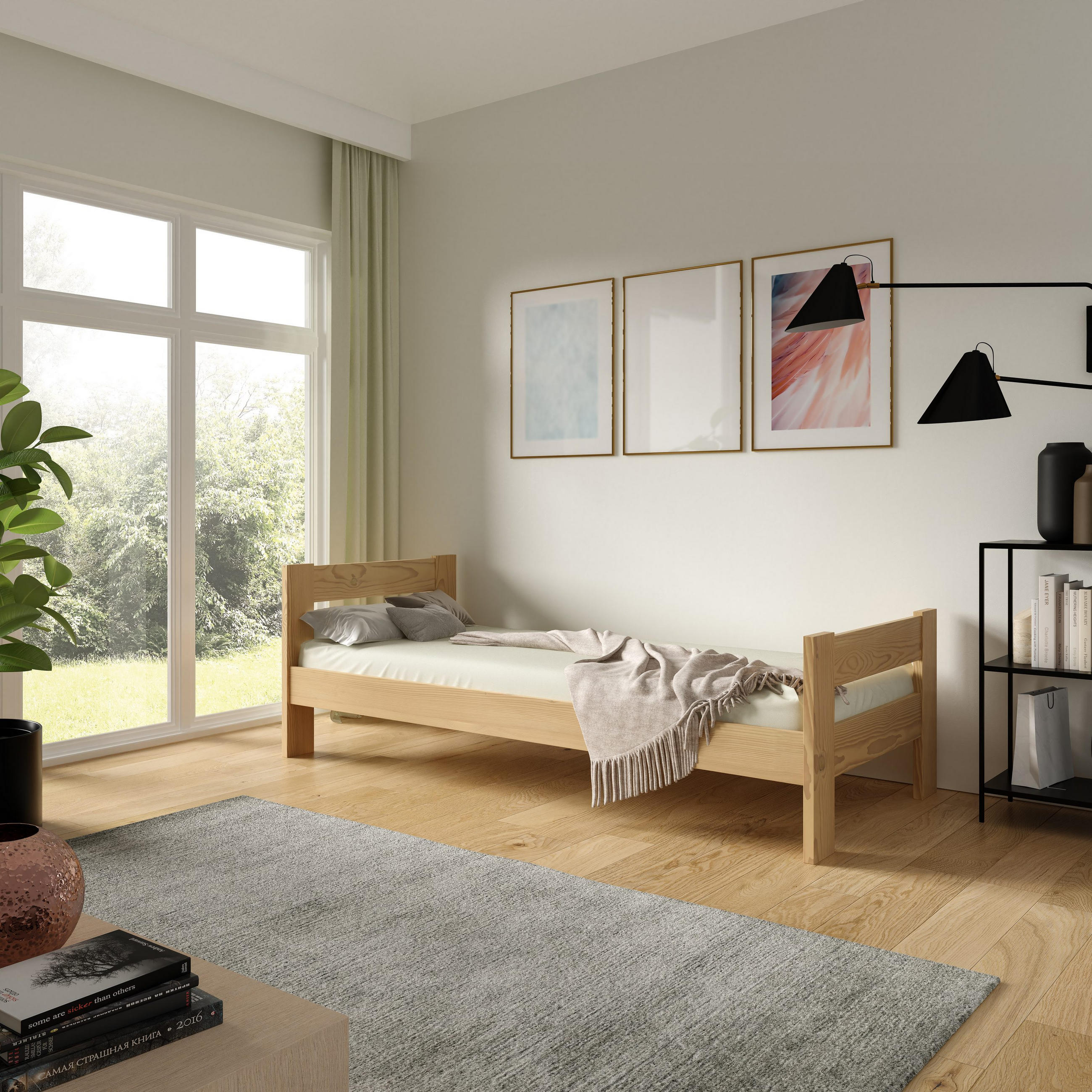 KINDERBETT OSCARO 90x200 cm Kieferfarben - Kieferfarben, Holz (90/200cm) - MASSENO