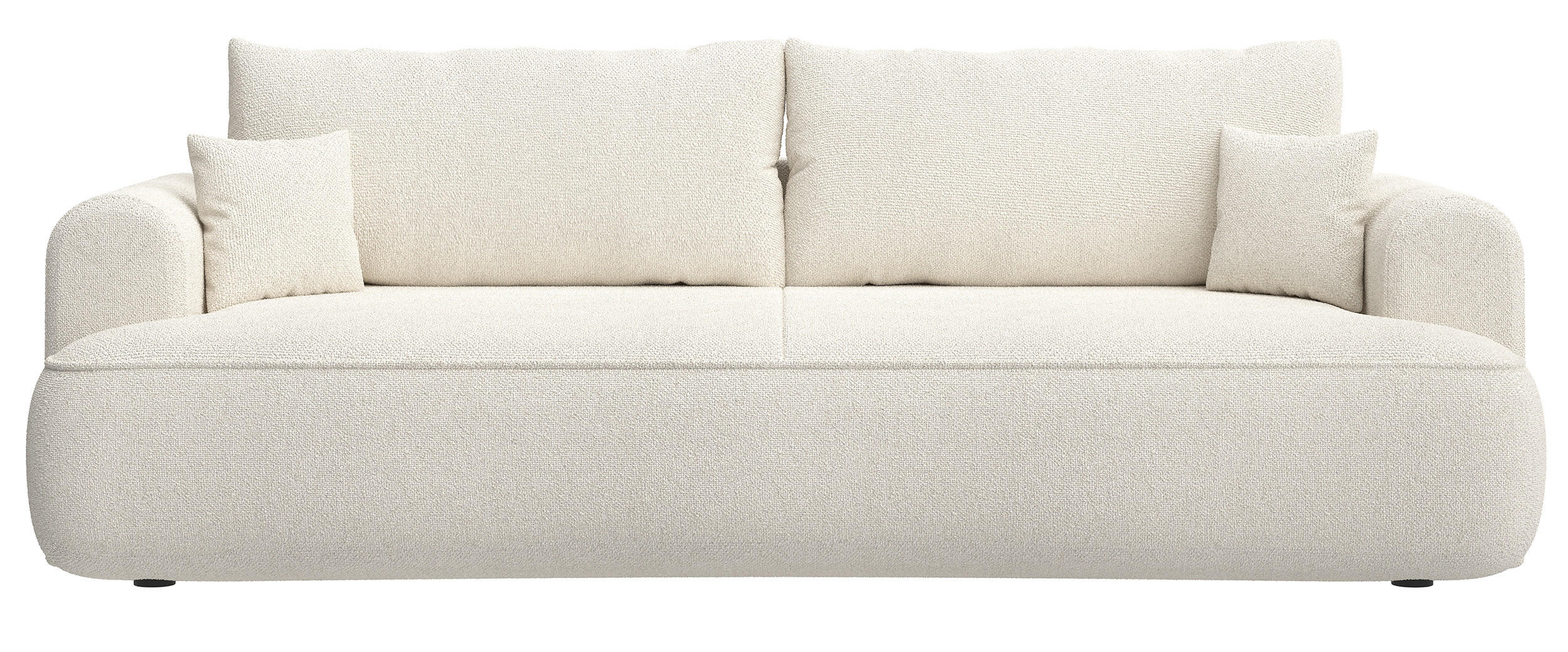SCHLAFSOFA Ovo Creme 250 cm - Creme/Schwarz, Kunststoff/Textil (250/92/110cm) - Selsey