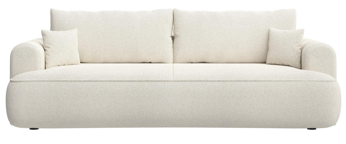 SCHLAFSOFA Ovo Creme 250 cm - Creme/Schwarz, Kunststoff/Textil (250/92/110cm) - Selsey