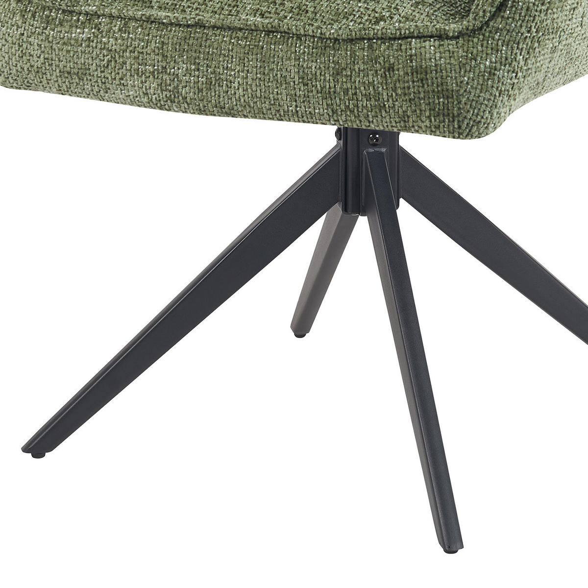 DREHSTUHL Mika-Enya - Schwarz/Grün, Textil/Metall (59/84/66cm) - DUBI Möbel