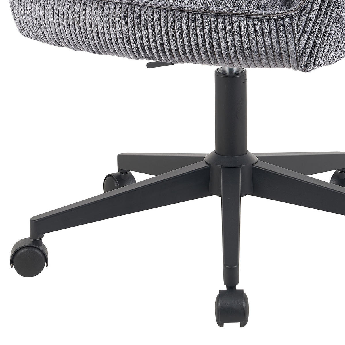 BÜROSTUHL Mika-Ilvy - Schwarz/Grau, Textil/Metall (60/84/65cm) - DUBI Möbel