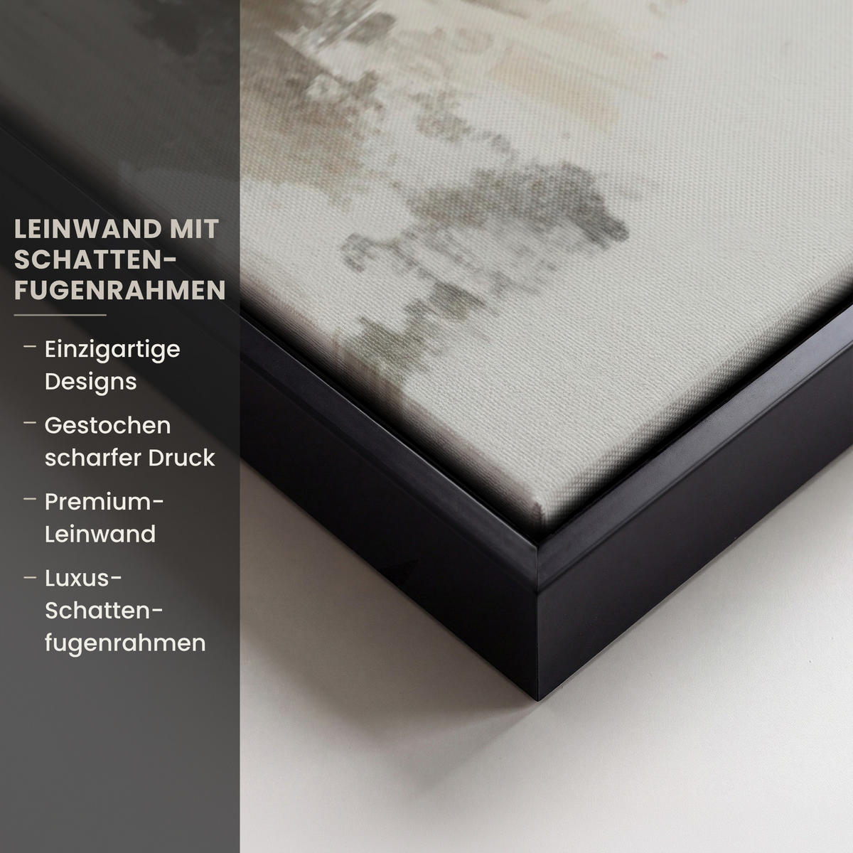 LEINWAND Bilder mit Rahmen - Schneemann - Winter - Schnee - Beige - 140x90 - Weiß, Textil (140/90cm) - MuchoWow