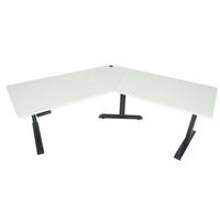 SCHREIBTISCH rechteckig Weiß, Anthrazit - Anthrazit/Weiß, Metall (75/257/121cm) - Jamb