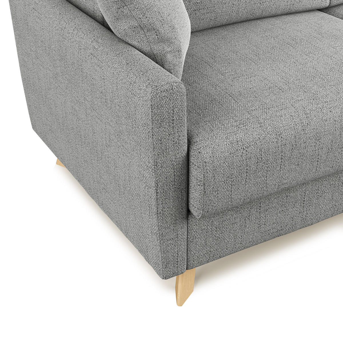 SCHLAFSOFA Edgar - Hellgrau, Textil (160/94/97cm) - Divani.store