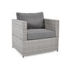 GARTENSESSEL Porto Grau, mit Graphitkissen - Graphitfarben/Grau, Holzwerkstoff/Metall (75/62/67cm) - Bettso