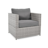 GARTENSESSEL Porto Grau, mit Graphitkissen - Graphitfarben/Grau, Holzwerkstoff/Metall (75/62/67cm) - Bettso